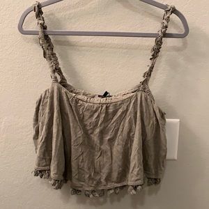 Green American Eagle cropped top SZ: XL
